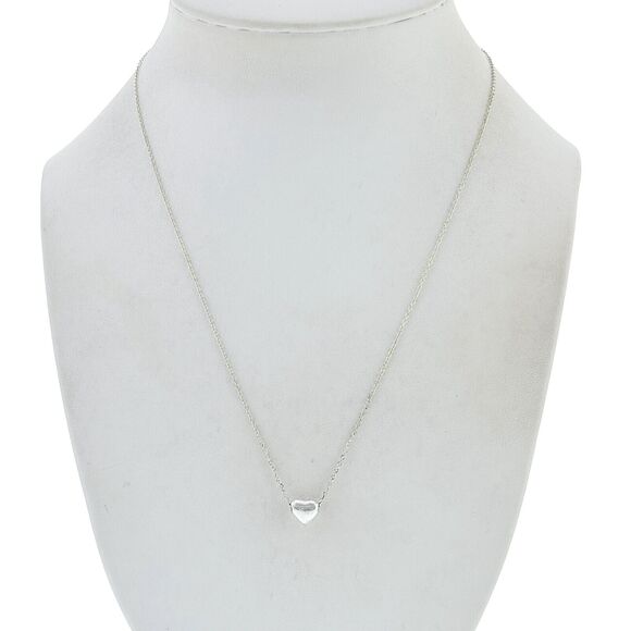 Vintage Footnotes Sterling Silver 925 Heart Bead Necklace 18" - Picture 1 of 5